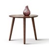 LIVAREEmlen 100% Solid Oak Wood Top Plate Desk Pebble Shaped Natural Wooden Coffee Table Desk Work for Home Easy to Assemble - 3 of 4