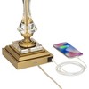 Stiffel Windsor 32" Gold and Crystal Traditional USB Table Lamp - 4 of 4