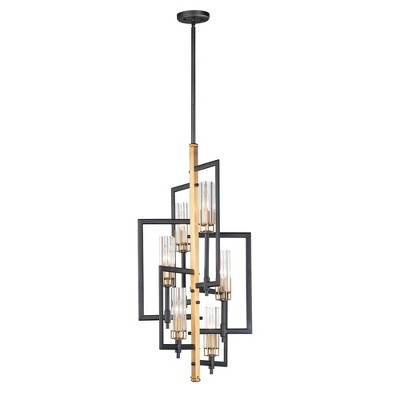 Maxim Lighting Flambeau 6 - Light Chandelier in  Black/Antique Brass