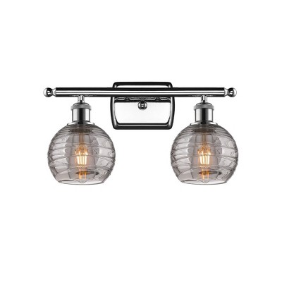 Athens Deco Swirl - 2 Light Bath Vanity In Industrial Style-11 Inches Tall and 16 Inches Wide