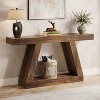 Hommoo 55-Inch Rustic Farmhouse Console Table Dark Brown - 3 of 4