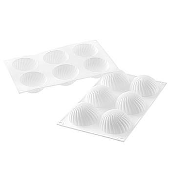 Silikomart Flexible Silicone Baking Mold, Mini Kugelhopf,3.38 Oz, 6  Cavities : Target