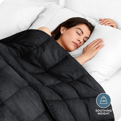 Black Minky Fleece Weighted Blanket 40"x60" 10lbs