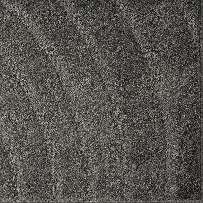 Anthracite Geometric Rectangular Stain-Resistant Synthetic Rug