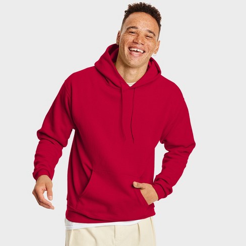 Hanes Ecosmart Men s Fleece Hoodie Deep Red S Target