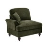Vynxaria Modern Chenille Sofa Green, W/1 Pillow, Detachable Ruffle Skirts, Multi-Module Configurable, Curved Petal Armrests - 2 of 4