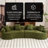 VASIP 4-Seater Sleeper Sofa with Pillows - Green Chenille Fabric Sectional Couch, 30D High Density Sponge (60 Hardness) for Living Room - 3 of 4