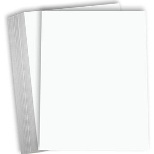 Hamilco White Cardstock Thick Paper – 8 1/2 x 11" Blank Heavy Weight 80 lb Cover Card Stock - for Brochure Award and Stationery Printing - 50 Pack - 1 of 4