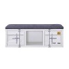 NicBex Storage Bench Modern Rectangle Stools with Metal Frame for Bedroom and Entryway, White - 2 of 4