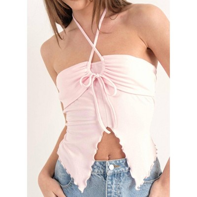 Women's Matilda Split Front Top - Pretty Garbage L