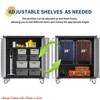 Home Heavy Duty Garage Storage Cabinet with Wheels, Rolling Steel Tool Cabinet w/ Adjustable Shelf, Lockable Doors, Rust Resistant Utility Cabinet - 3 of 4