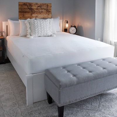 Twin White Luxury Knit Waterproof Mattress Protector