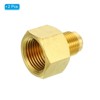 Unique Bargains Fit Air Gas Line Refrigeration Brass SAE 45 Degree Flare Plumbing Connectors - 3 of 4