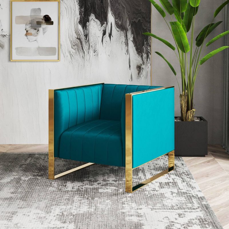 Set of 2 Trillium Velvet Accent Chairs - Manhattan Comfort, 3 of 10