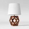 Geometric Wood Figural Accent Lamp Brown - Threshold™ - image 3 of 4