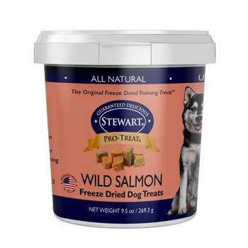 Stewart Freeze-Dried Wild Salmon Dog Treat - 9.5oz Tub