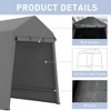 Outdoor Storage Tent, Storage Shelter Shed, Waterproof Carport for ATVs, Bicycles, Motorcycles, Gardening Tools - 3 of 4