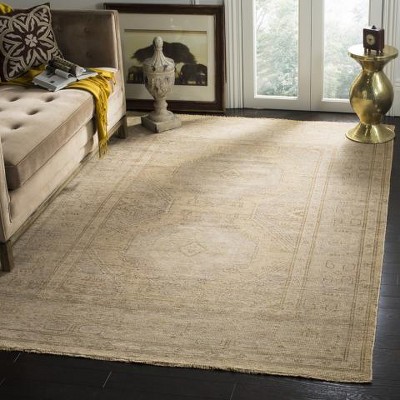 Hand-Knotted Gray and Beige Wool 6' x 9' Area Rug