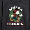 Women's - Disney - Keep On Trekkin Lightweight French Terry Wide Neck Long Sleeve Shirt - 2 of 4