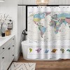 LunaLulinlk World Map Polyester Shower Curtains - 2 of 4