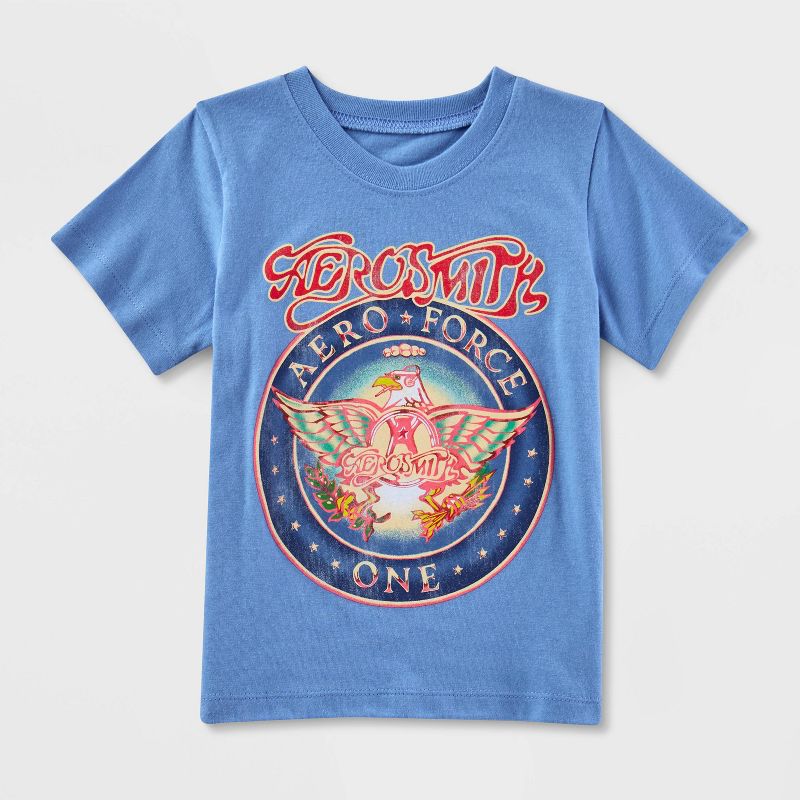 Toddler Aerosmith Band Logo Printed T-Shirt - Blue, 1 of 4