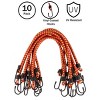 Ratchet Strap and Bungee Cord Kit – Set of Four 15’ 1500LB Break Strength Cargo Straps and Ten 18” Cords for Moving, Trucks, or Roof Racks by Stalwart - 3 of 4