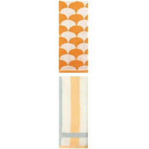 REGALWOVEN Geometric Cotton Soft Absorbent Decorative Hand Towel Set for Bathroom 13" x 29" 2 Pcs - 1 of 4