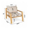 Christopher Knight Home Ihab Patio Rope Weave Acacia Wood Club Chair with Water-Resistant Cushion, Brown/Beige - 3 of 4