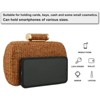FATMOON Straw Clutch Purse for Women Wedding Hand-Woved Evening Straw Handbag Party Wedding Summer Beach Bag Wicker clutch - 4 of 4