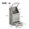 Pet Feeder Station with 2 Raised Bowls, 35.2 Inch Dog Food Storage Cabinet with Flip Top, Pet Toy Organizer for Large, Medium, Small Dogs - 2 of 4