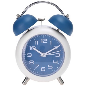 Unique Bargains Old Fashioned Battery-Powered Metal Night Light Alarm Clock 5.9 x 4.3 x 2 Inches - 1 of 4