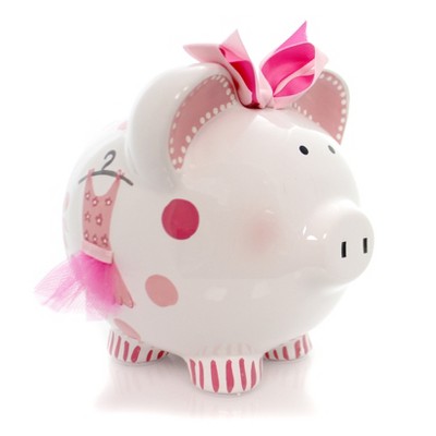 Bank 7.75" Ava's Tutu Ballerina Piggy  -  Decorative Banks