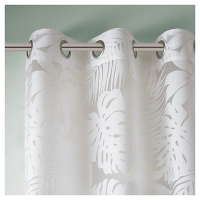 Maui White Sheer Grommet Top Window Drapes