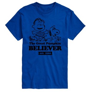 Men's - Peanuts - The Great Pumpkin Believer Short Sleeve Graphic T-Shirt - 1 of 4