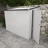 Outsunny Steel Garden Storage Shed, Lean to Shed Outdoor Metal Tool House with Lockable Door & Air Vents for Backyard Patio Lawn, White - 2 of 4