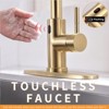 GreenEver Touchless Kitchen Faucet,Hands Free Automatic Smart Kitchen Faucet Brushed Nickel Gold Smart Kitchen Faucet - 2 of 4