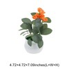 Unique Bargains Artificial Plants 5-Stem Rose Plastic 4.72"x4.72"x7.09" 1 Pcs - 3 of 4