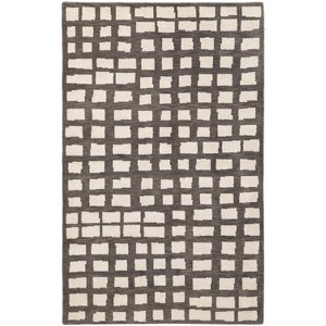 Obeetee Requiem Rudy Hand Tufted Modern,  Tribal Indoor Area Rug - 7'9"x9'9" Charcoal - 1 of 4