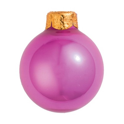 Northlight 40ct Shiny Glass Ball Christmas Ornament Set 1.5" - Lipstick Pink