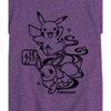 Girls' - Pokémon - Wagara Pikachu Eevee Group Fitted Short Sleeve Graphic T-Shirt - 2 of 4