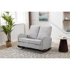 NicBex Linen Fabric Glider Rocking Chair With Two Seats,Upholstered Nursery Rocking Chairs with High Backrest,Nursing Chair for Bedroom,Light Grey - 2 of 4