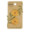 Dritz 23mm 6 Recycled Paper Round Buttons Mustard - 2 of 4