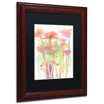 Trademark Fine Art -Sheila Golden 'Red Poppy Impressions' Matted Framed Art