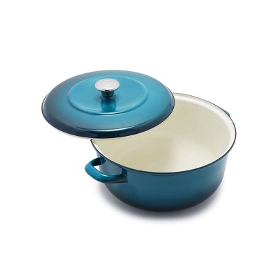 Merten & Storck 5.3qt Enameled Iron Dutch Oven Pot with Lid - Aegean Teal: Cast Iron, Induction Compatible, Hand Wash