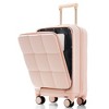 Whisen Luggage Sets 3 Piece, 20-inch with USB Port and front opening design, ABS Hard Shell Luggage with Spinner Wheels, Cup Holder - 4 of 4
