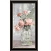 HomeRoots Cottage Peach Roses Black Framed Print Wall Art - 4 of 4