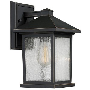 Portland Collection Outdoor Light Fixture - Glass & Oil Rubbed Bronze, 100W, Dimmable, Wet Rated - 1 of 2