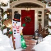 6.2FT Christmas Inflatable Decoration, Inflatable Snowman Holding Groom, Funny Blow Up Yard Decorations for Holiday Party Front Yard Lawn Garden Decor - 3 of 4