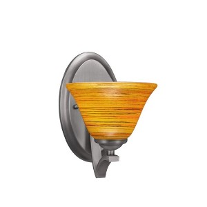 Toltec Lighting Zilo 1 - Light Sconce in  Graphite with 7" Firré Saturn Shade - 1 of 1