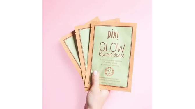 Pixi by Petra GLOW Glycolic Boost Brightening Face Sheet Mask - 3ct - 0.8oz, 2 of 13, play video